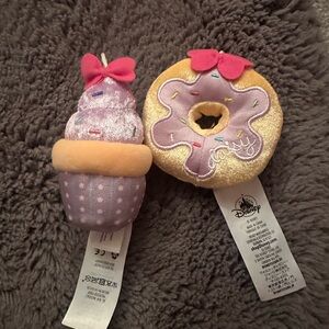 Disney Store Plush Cupcake and Daisy Donut